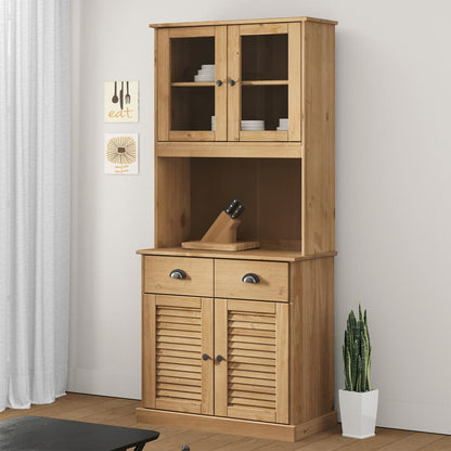 Skænk Vigo 78X40X175 Cm Massivt Fyrretræ
