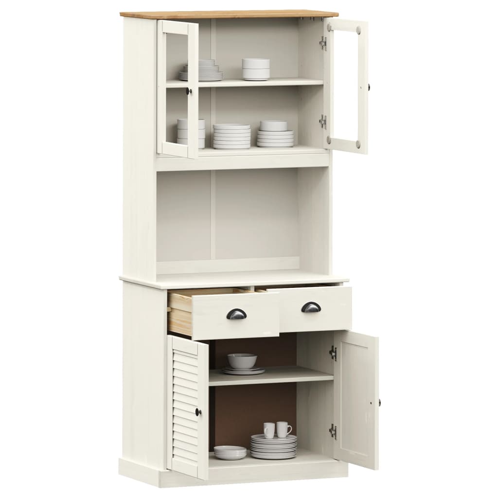 Skænk Vigo 78X40X175 Cm Massivt Fyrretræ