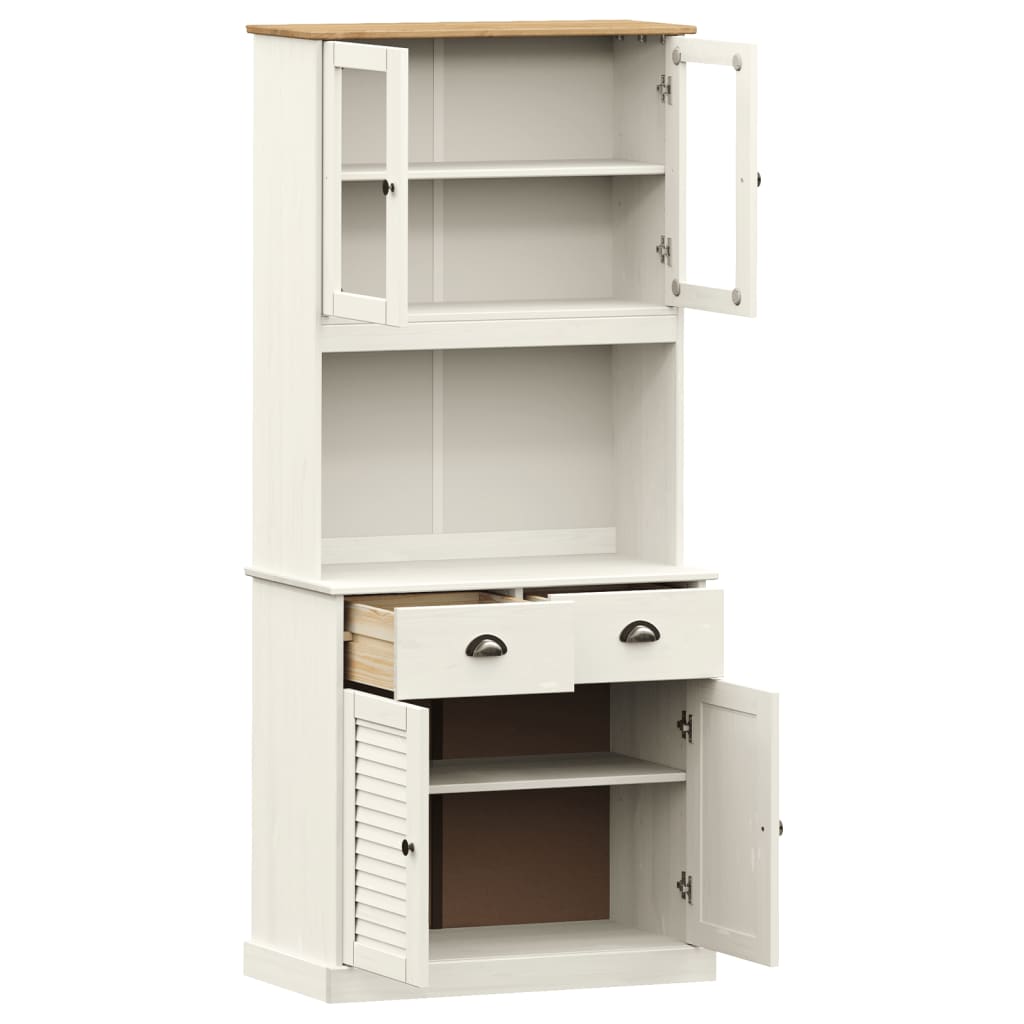 Skænk Vigo 78X40X175 Cm Massivt Fyrretræ