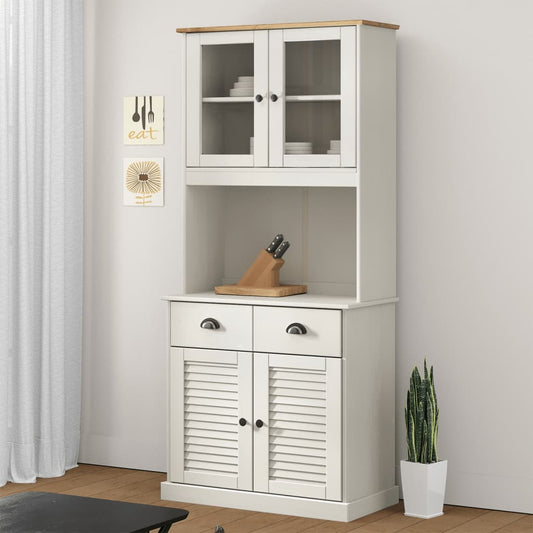 Skænk Vigo 78X40X175 Cm Massivt Fyrretræ