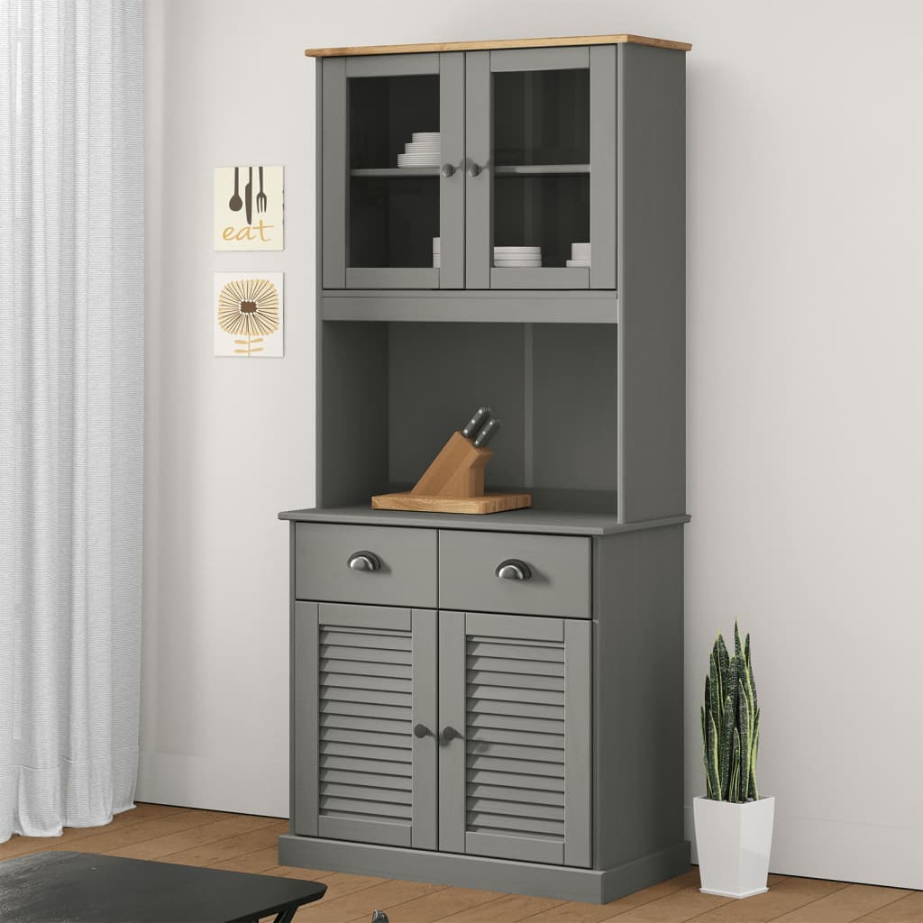 Skænk Vigo 78X40X175 Cm Massivt Fyrretræ