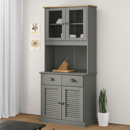 Skænk Vigo 78X40X175 Cm Massivt Fyrretræ