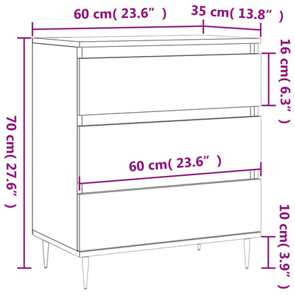 Skænk 60x35x70 Cm Konstrueret Træ - Billede 11