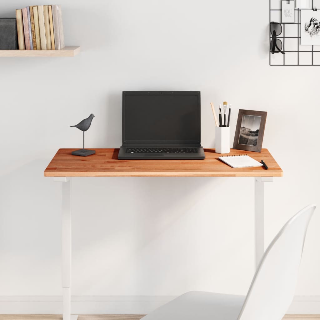Bordplade 80X40X1,5 Cm Rektangulær Massivt Bøgetræ