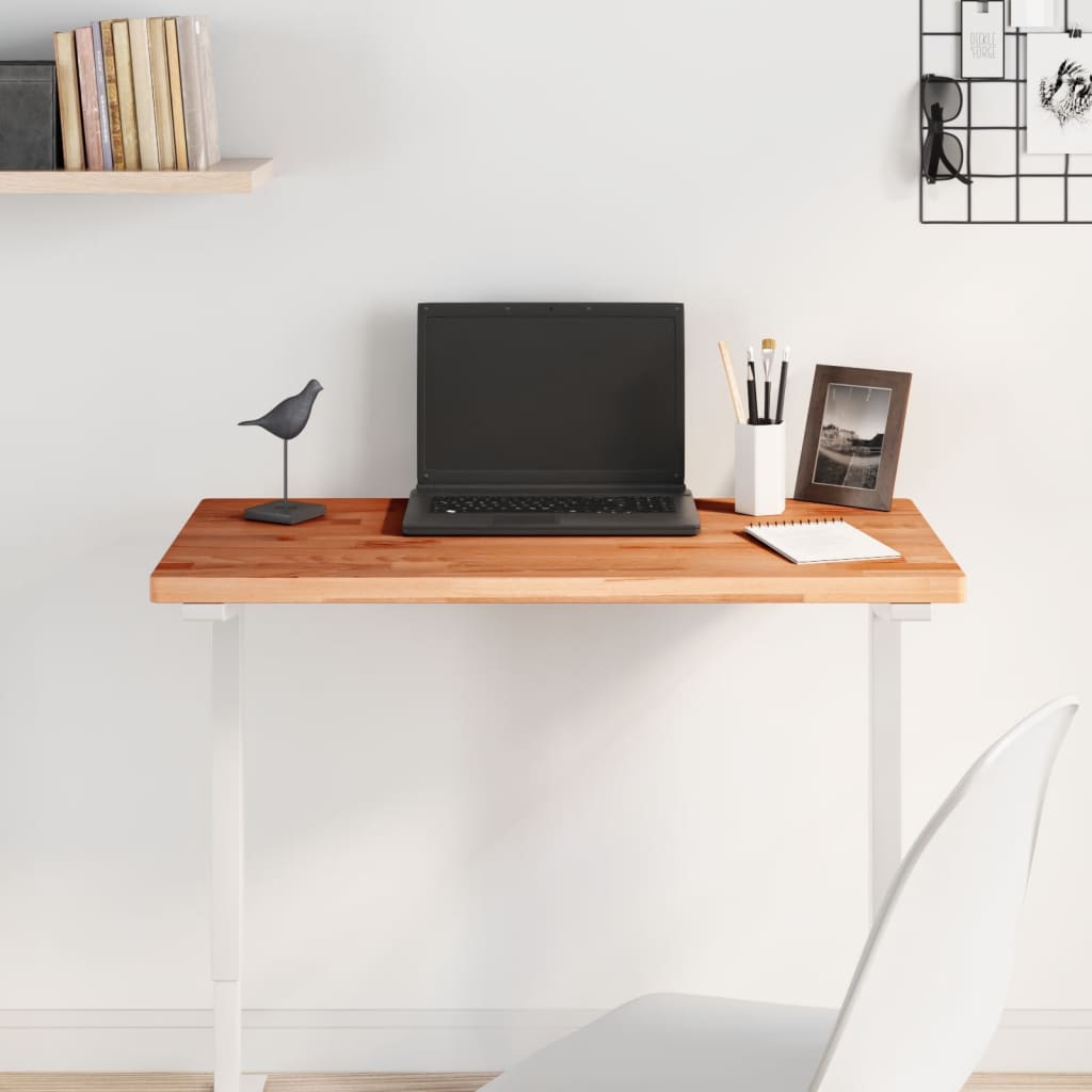 Bordplade 80X40X1,5 Cm Rektangulær Massivt Bøgetræ