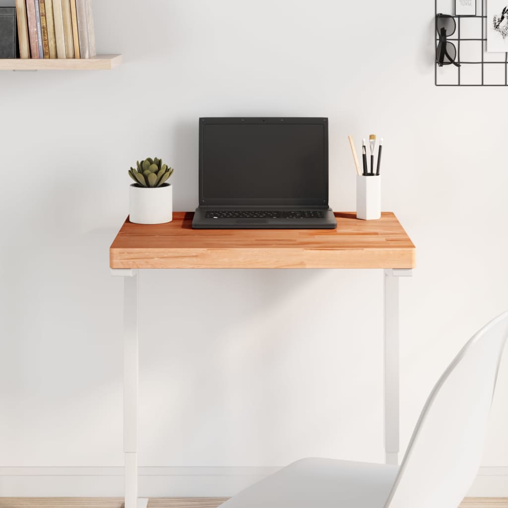 Bordplade 80X40X1,5 Cm Rektangulær Massivt Bøgetræ