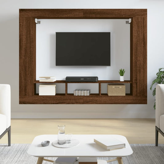 Tv-Møbel 152X22X113 Cm Konstrueret Træ Etræsfarve