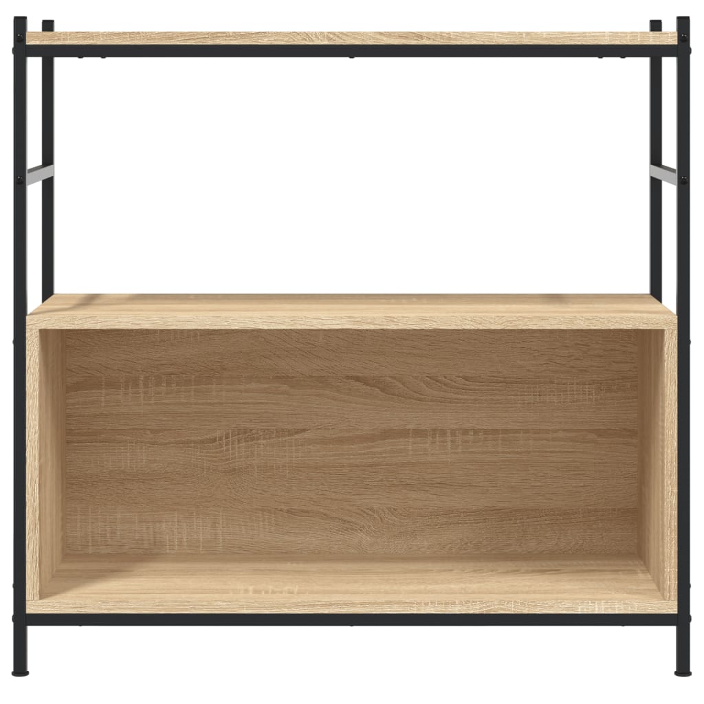 Bogreol 80x30x78,5 Cm Konstrueret Træ Og Jern - Billede 4