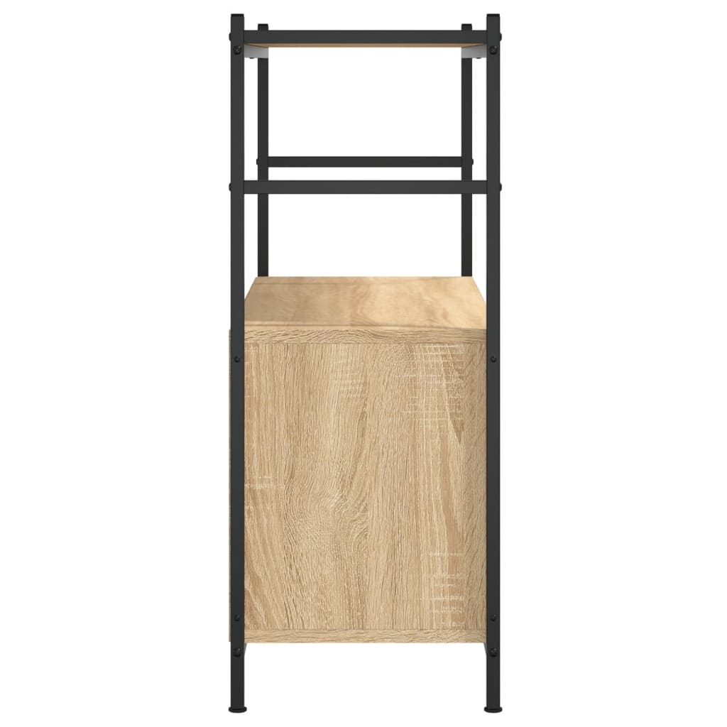 Bogreol 80x30x78,5 Cm Konstrueret Træ Og Jern - Billede 5