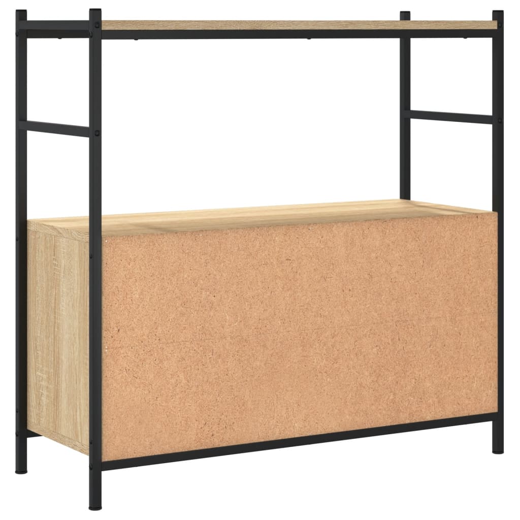 Bogreol 80x30x78,5 Cm Konstrueret Træ Og Jern - Billede 6