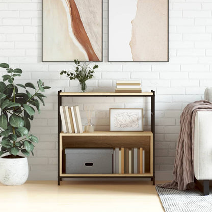 Bogreol 80x30x78,5 Cm Konstrueret Træ Og Jern - Hovedbillede