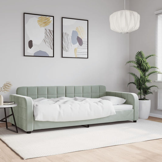 Daybed Velour Lysegrå