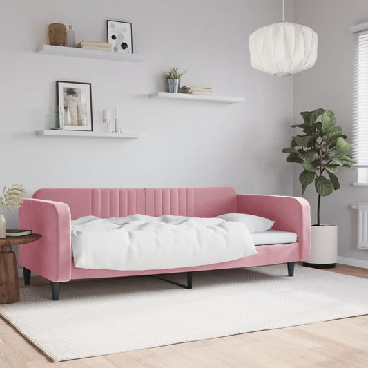 Daybed Velour Pink Lyserød