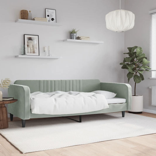 Daybed Velour Lysegrå