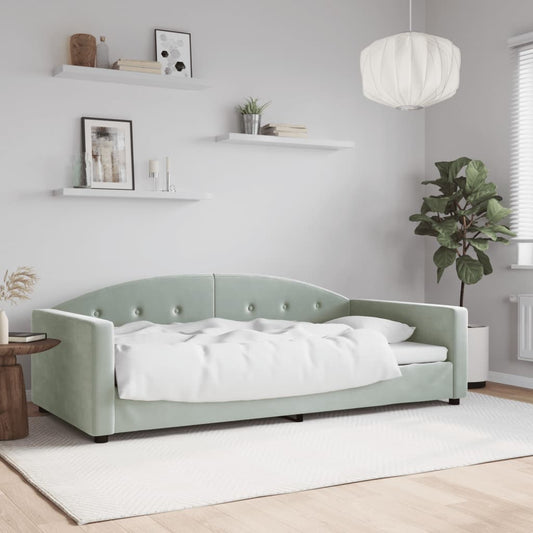 Daybed Velour Lysegrå