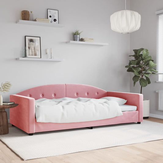 Daybed Velour Pink Lyserød