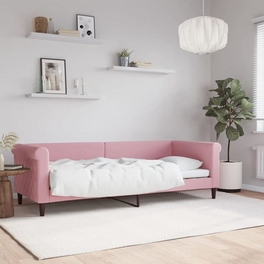 Daybed Velour Pink Lyserød
