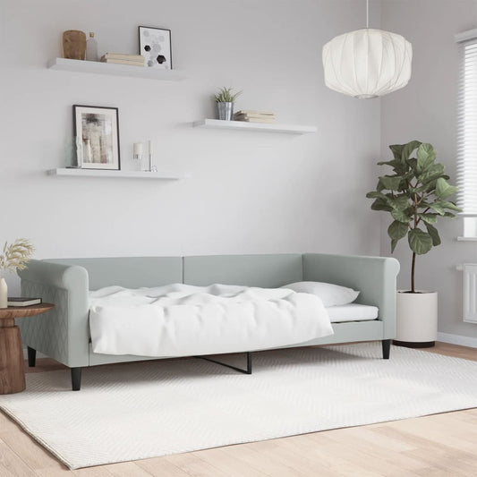 Daybed Velour Lysegrå