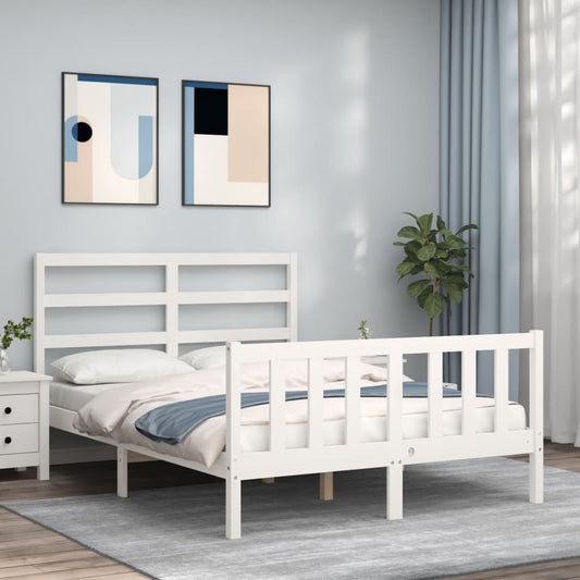 Sengeramme Med Sengegavl Small Double Massivt Træ