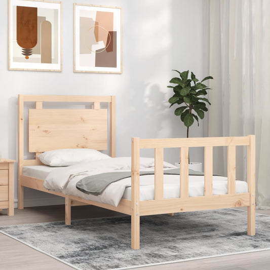 Sengeramme Med Sengegavl Small Single Massivt Træ