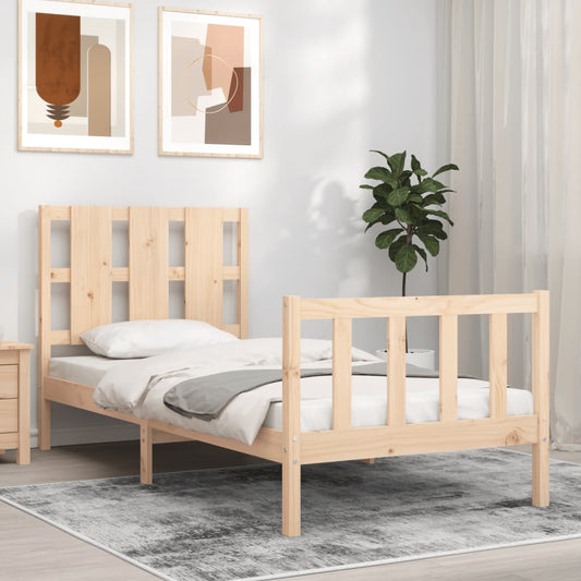 Sengeramme Med Sengegavl Small Single Massivt Træ