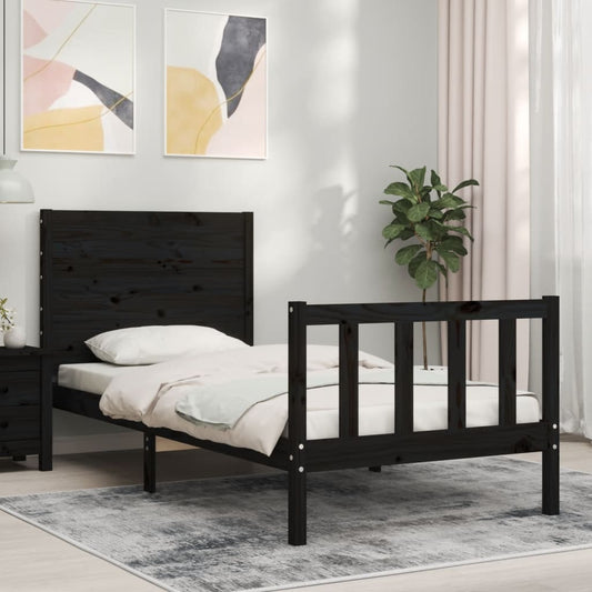 Sengeramme Med Sengegavl Small Single Massivt Træ