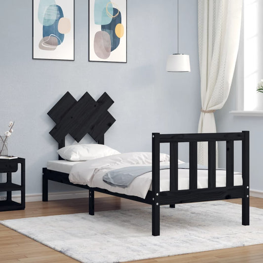 Sengeramme Med Sengegavl Small Single Massivt Træ