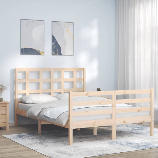 Sengeramme Med Sengegavl Small Double Massivt Træ