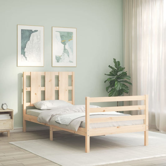 Sengeramme Med Sengegavl Small Single Massivt Træ