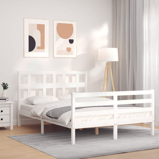 Sengeramme Med Sengegavl Small Double Massivt Træ