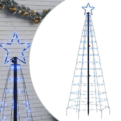 LED-juletræ Med Spyd 220 LED'er 180 Cm Blåt Lys - Billede 2