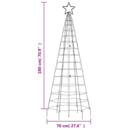 LED-juletræ Med Spyd 220 LED'er 180 Cm Blåt Lys - Billede 12