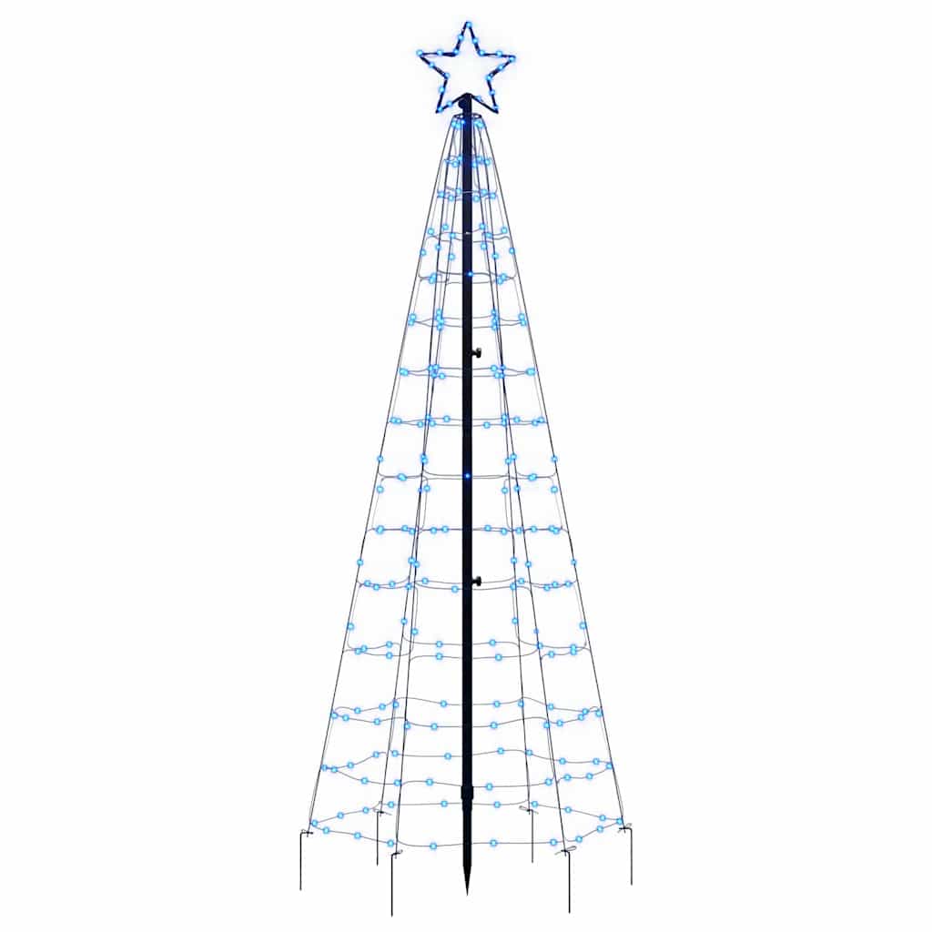 LED-juletræ Med Spyd 220 LED'er 180 Cm Blåt Lys - Billede 4