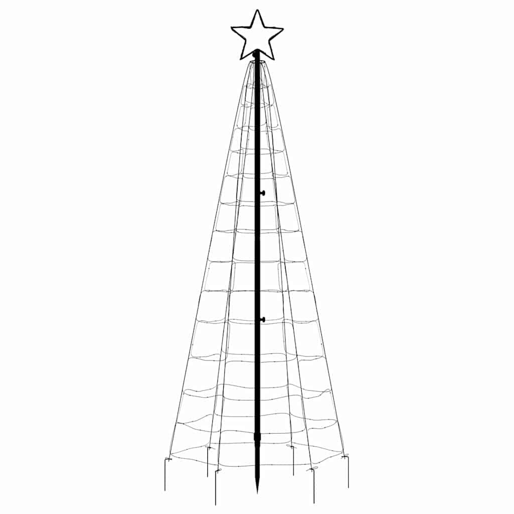 LED-juletræ Med Spyd 220 LED'er 180 Cm Blåt Lys - Billede 5
