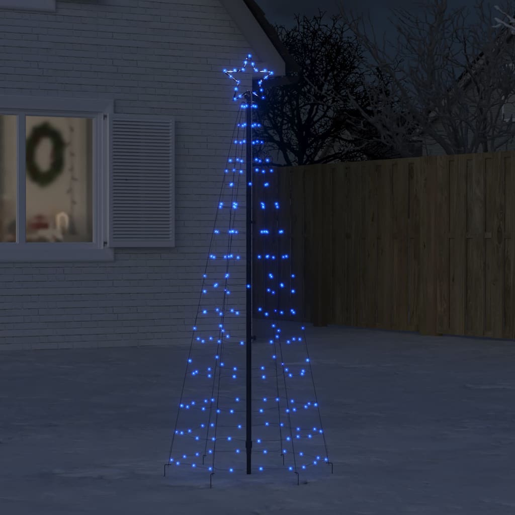 LED-juletræ Med Spyd 220 LED'er 180 Cm Blåt Lys - Hovedbillede