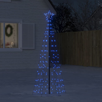 LED-juletræ Med Spyd 220 LED'er 180 Cm Blåt Lys - Hovedbillede