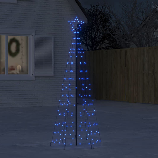 LED-juletræ Med Spyd 220 LED'er 180 Cm Blåt Lys - Hovedbillede