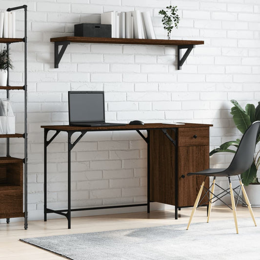 Computerbord 131X48X75 Cm Konstrueret Træ Etræsfarve