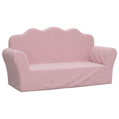 2-Personers Sofa Til Børn Blødt Plys Med Stjerner
