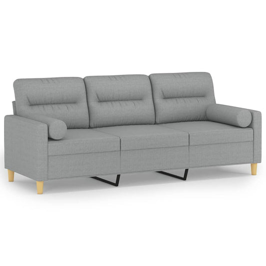 3-Personers Sofa Med Pyntepuder Stof