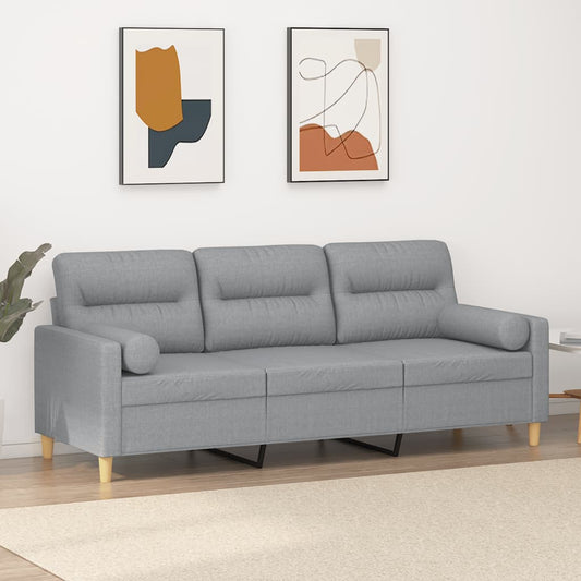 3-Personers Sofa Med Pyntepuder Stof