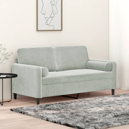 2-Personers Sofa Med Pyntepuder Velour