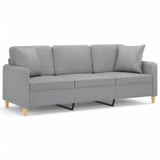 3-Personers Sofa Med Pyntepuder Stof