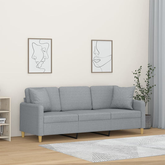 3-Personers Sofa Med Pyntepuder Stof