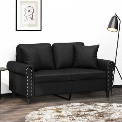 2-personers Sofa Med Pyntepuder Kunstlæder - Variant 3200925
