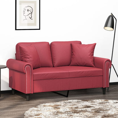 2-personers Sofa Med Pyntepuder Kunstlæder - Variant 3200928