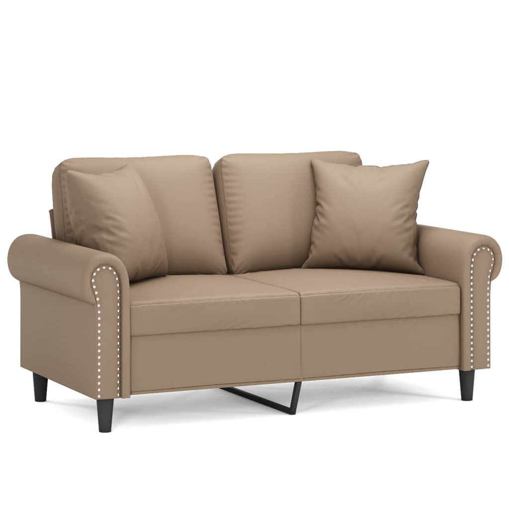 2-personers Sofa Med Pyntepuder Kunstlæder - Billede 2