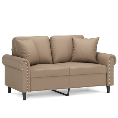 2-personers Sofa Med Pyntepuder Kunstlæder - Billede 2