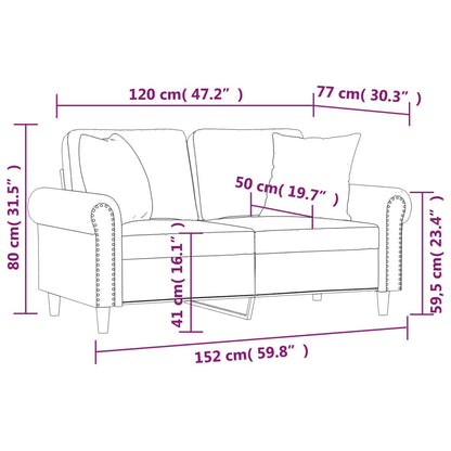 2-personers Sofa Med Pyntepuder Kunstlæder - Billede 8