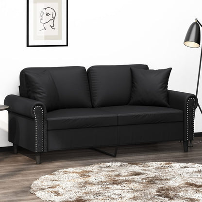 2-personers Sofa Med Pyntepuder Kunstlæder - Variant 3200930